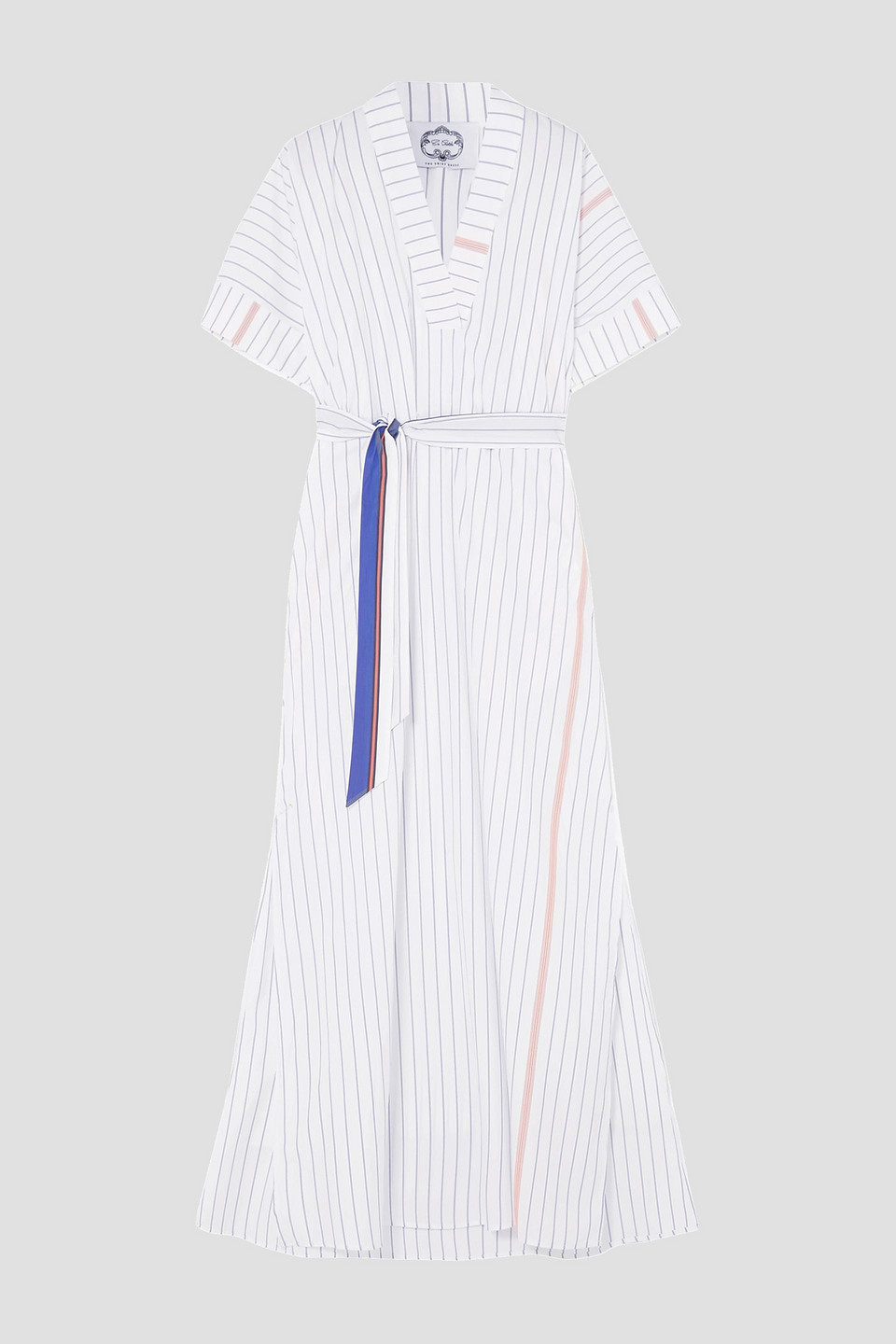 EVI GRINTELA Mara belted striped cotton maxi dress