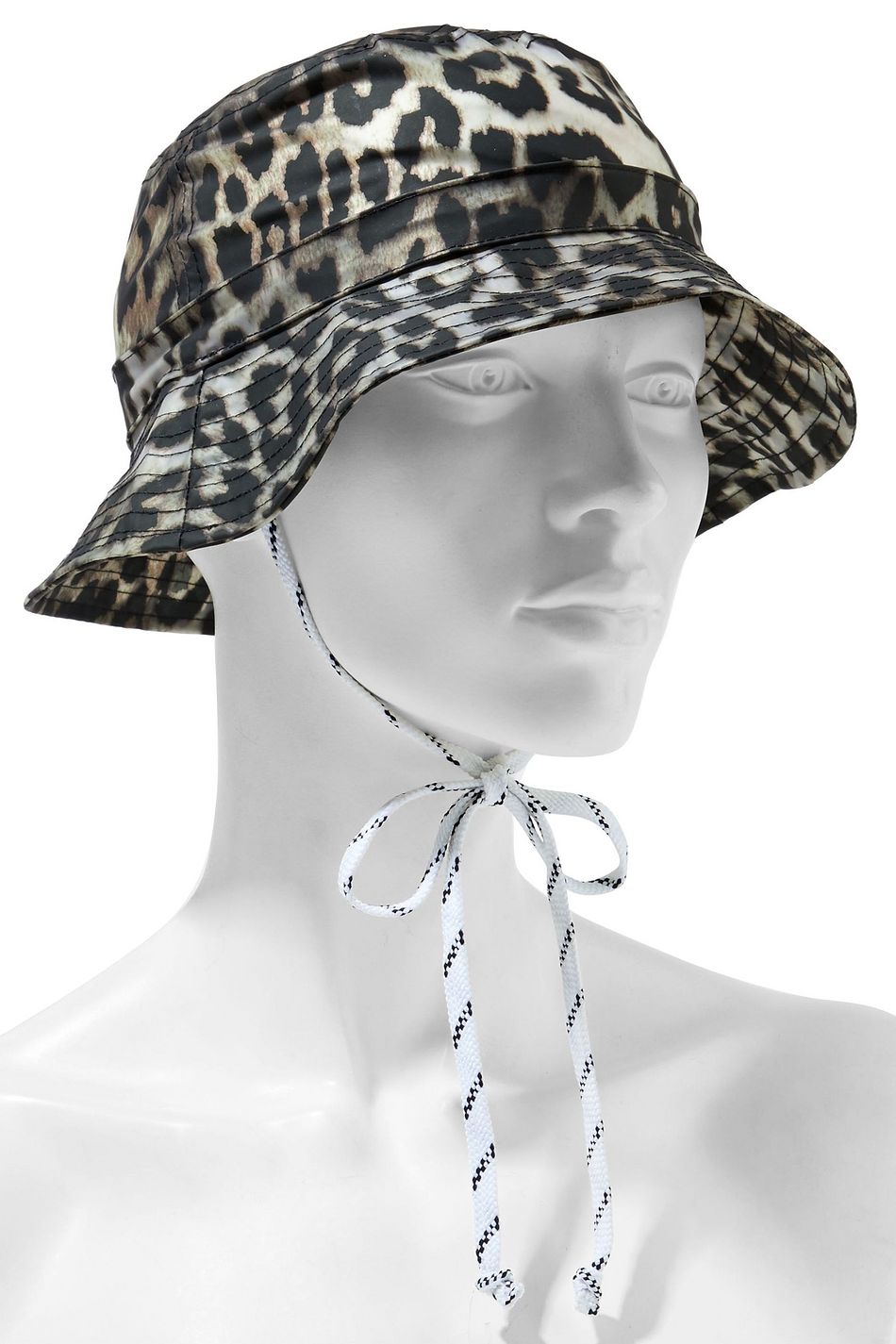ganni leopard bucket hat