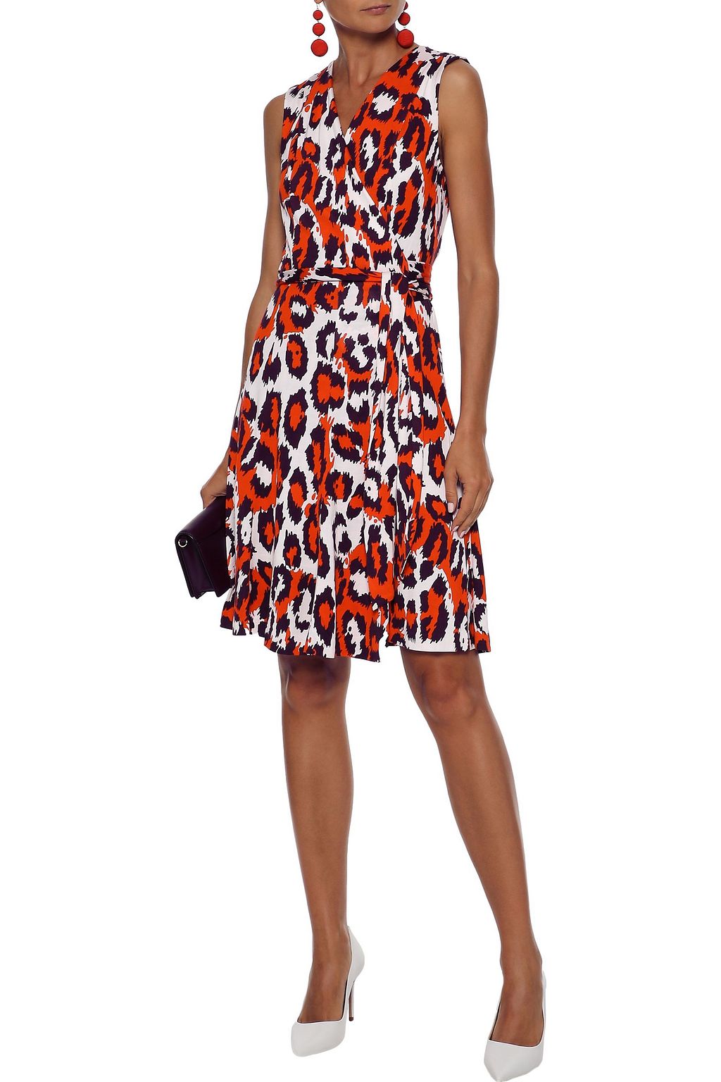 DIANE VON FURSTENBERG Jasmine printed silk-jersey mini wrap dress
