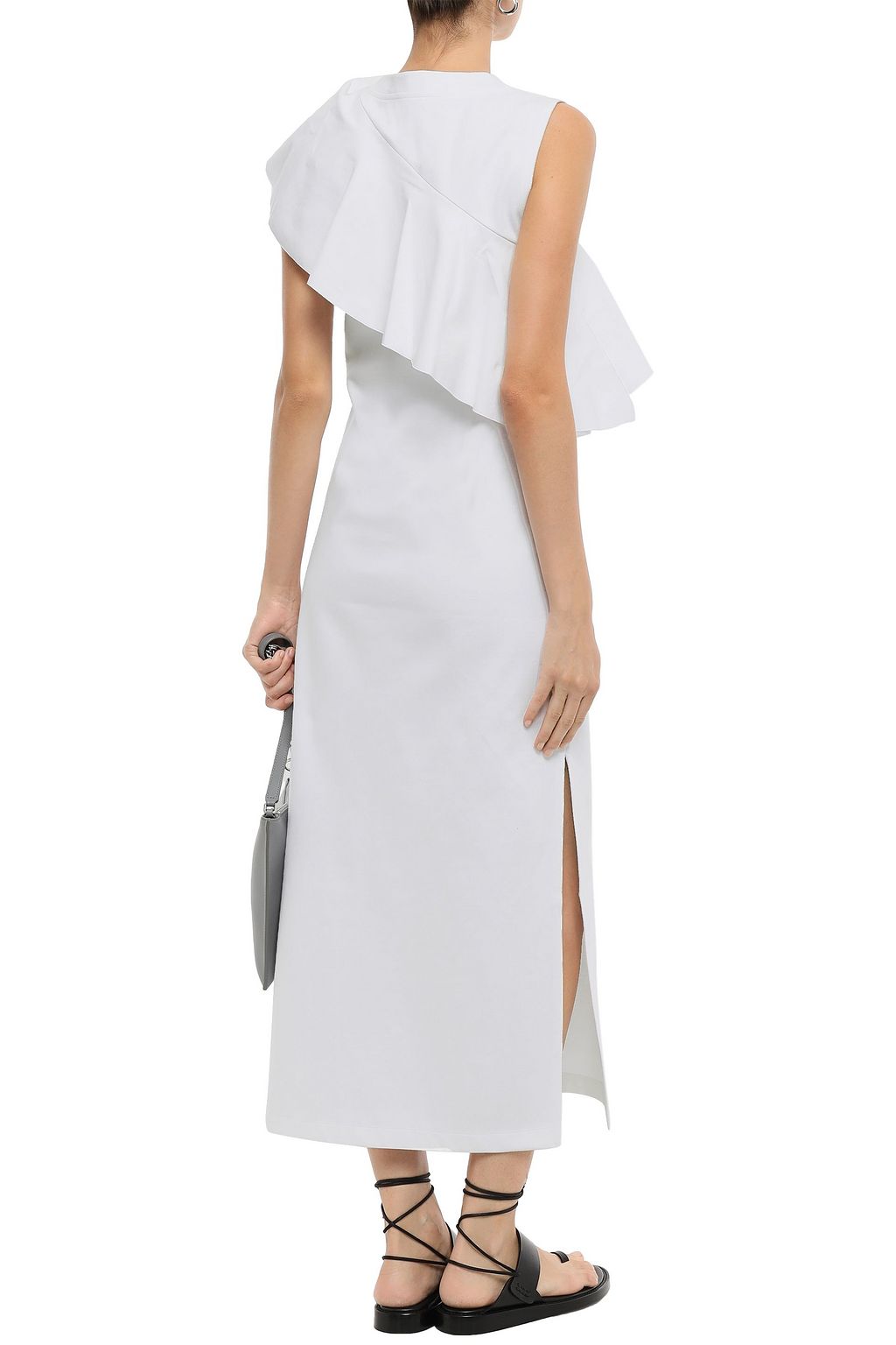 GOEN.J Ruffled cotton-jersey midi dress