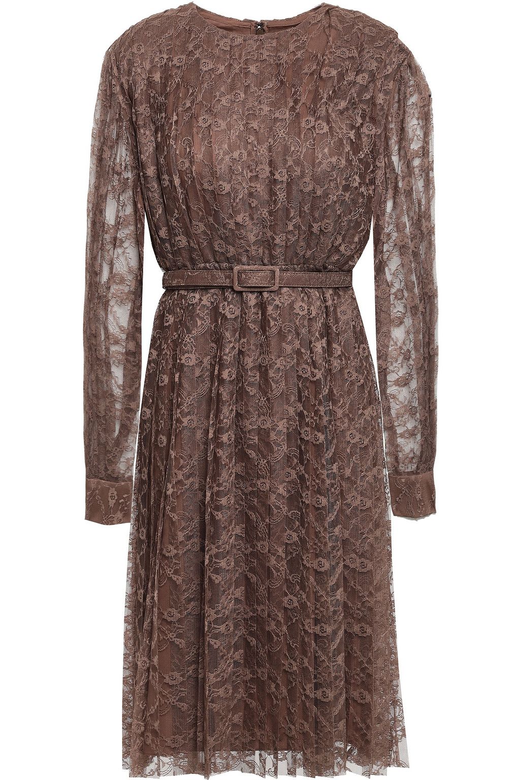 pleated lace dress