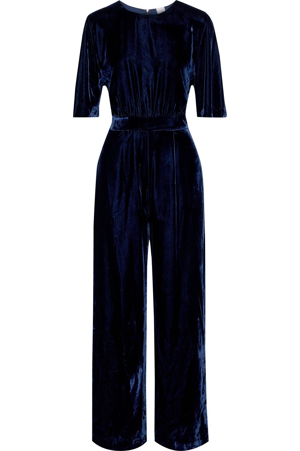 velvet wide leg jumpsuit