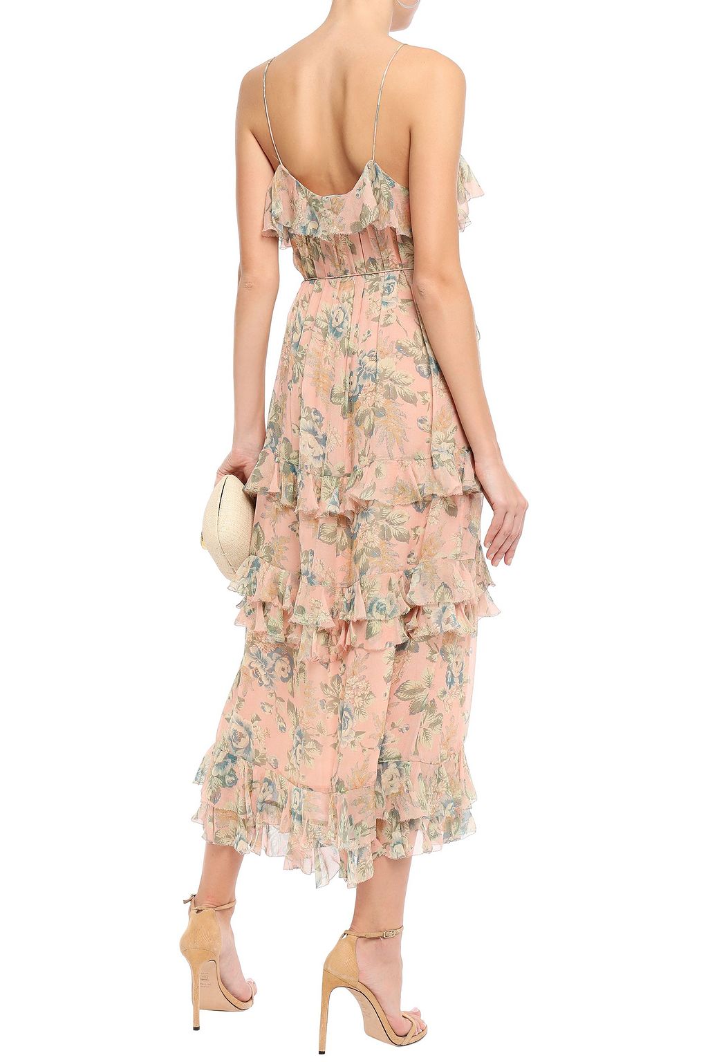 ZIMMERMANN Floral-print silk-georgette midi dress