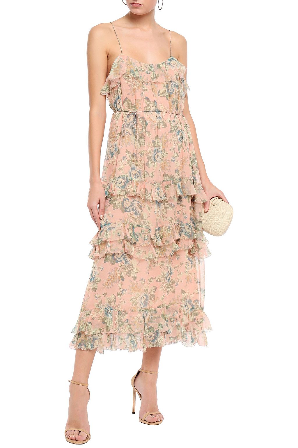 ZIMMERMANN Floral-print silk-georgette midi dress