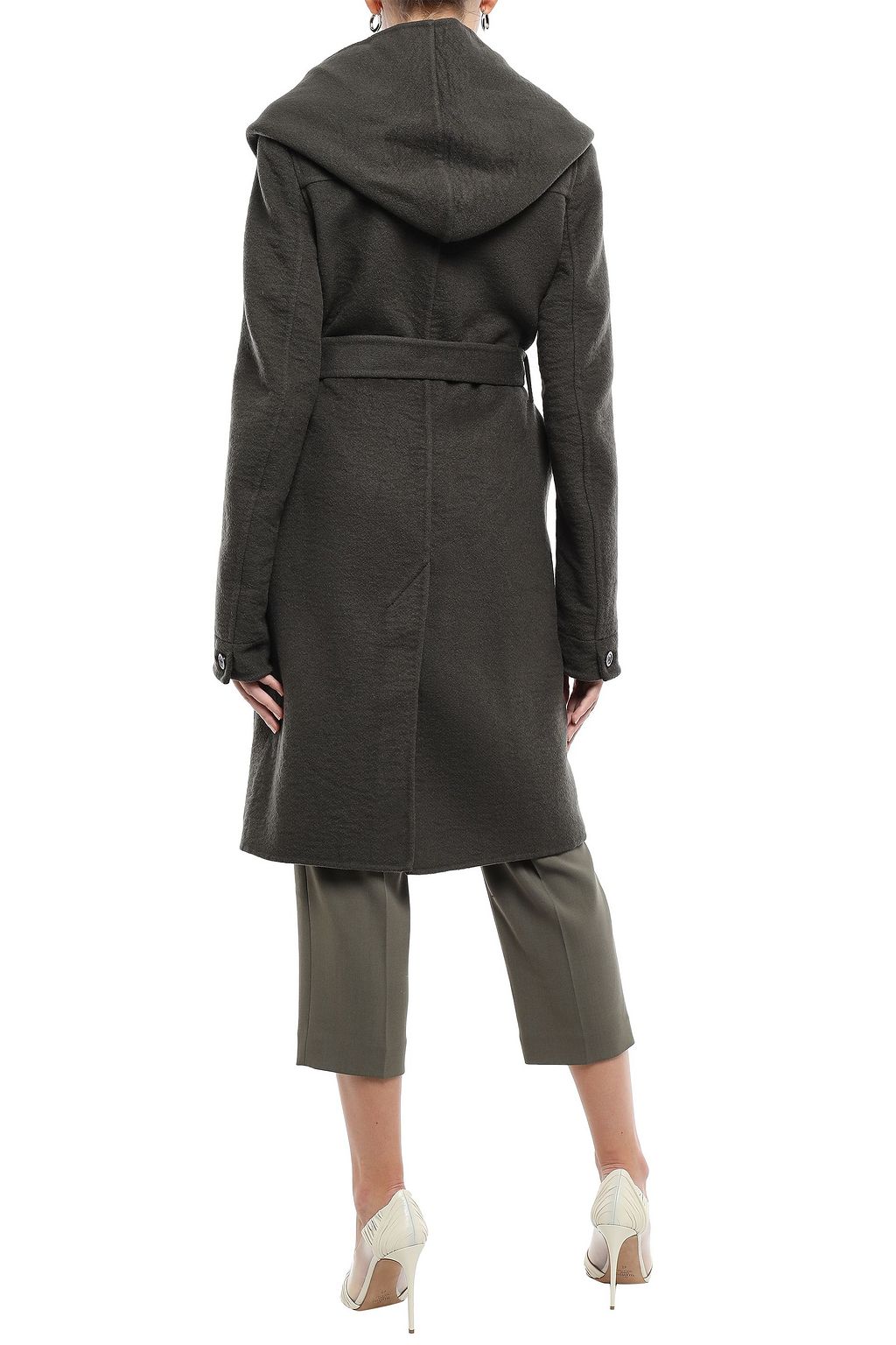 RICK OWENS Cashmere-felt hooded coat