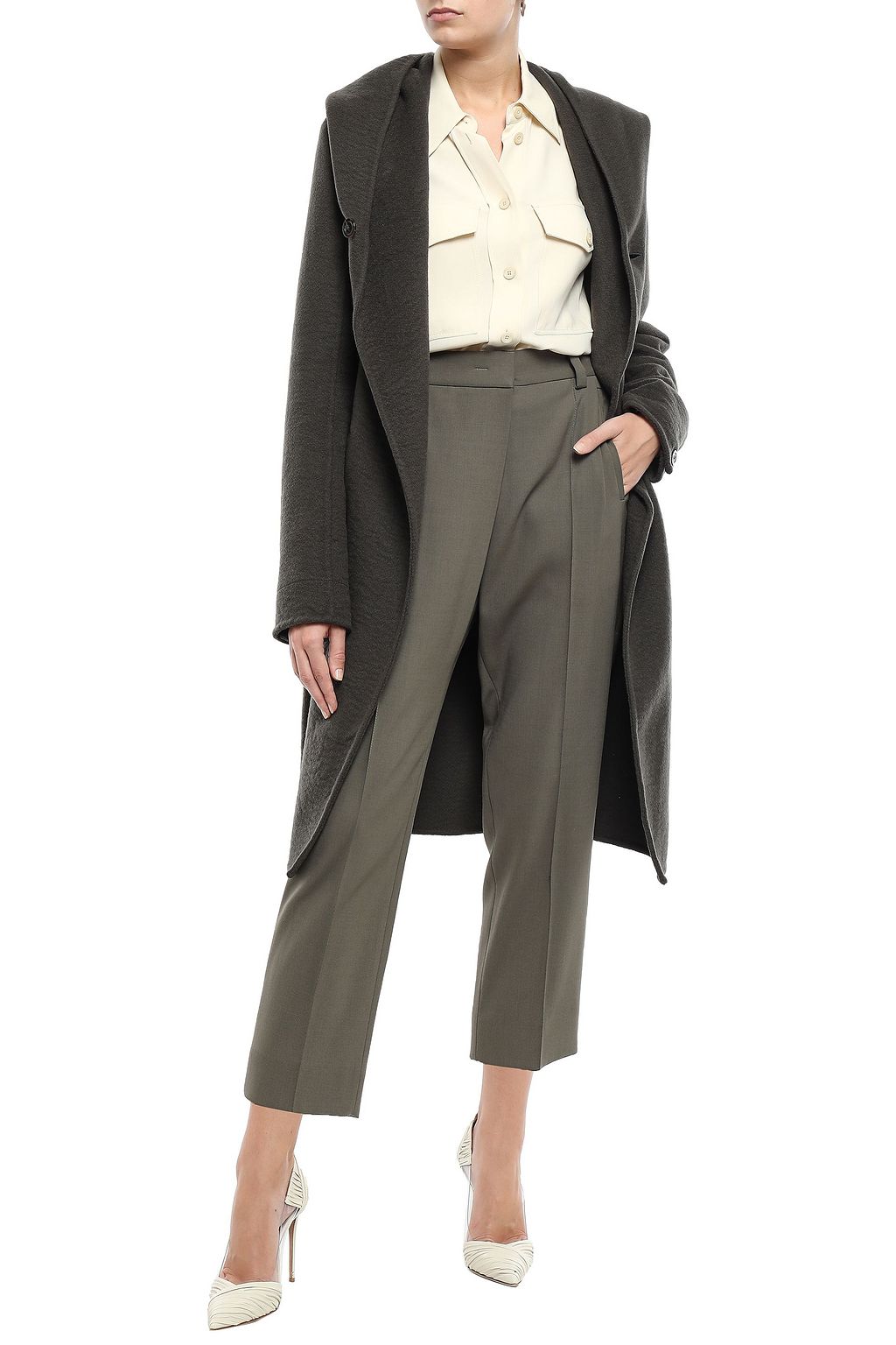 RICK OWENS Cashmere-felt hooded coat