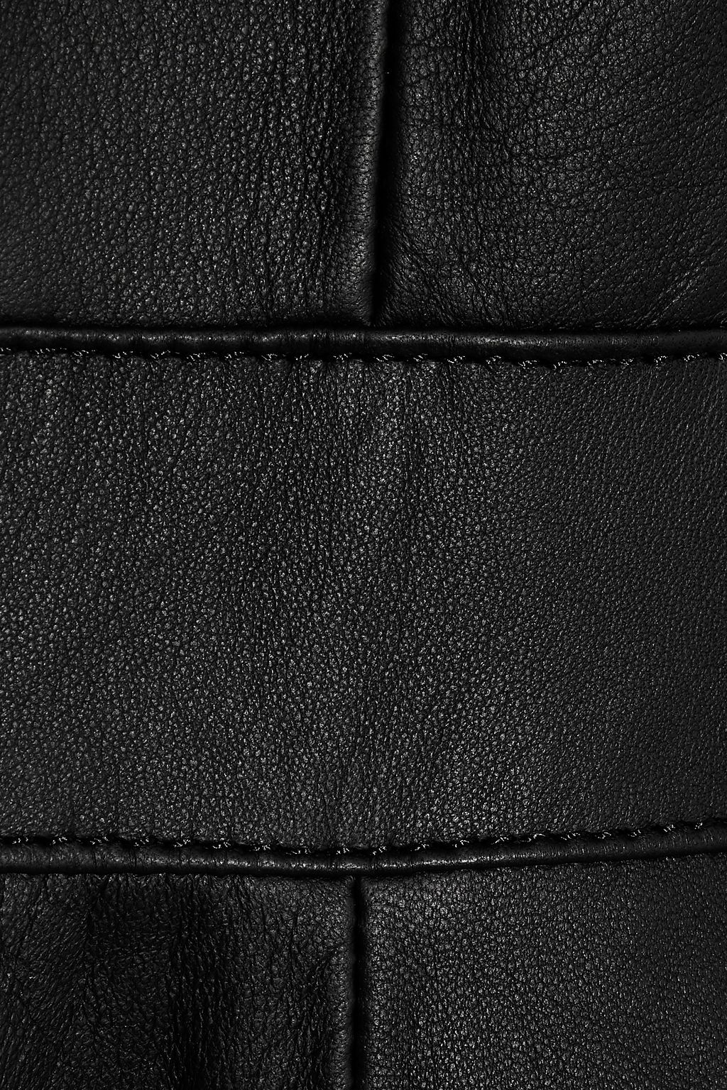 IRIS & INK Ursula flared leather dress