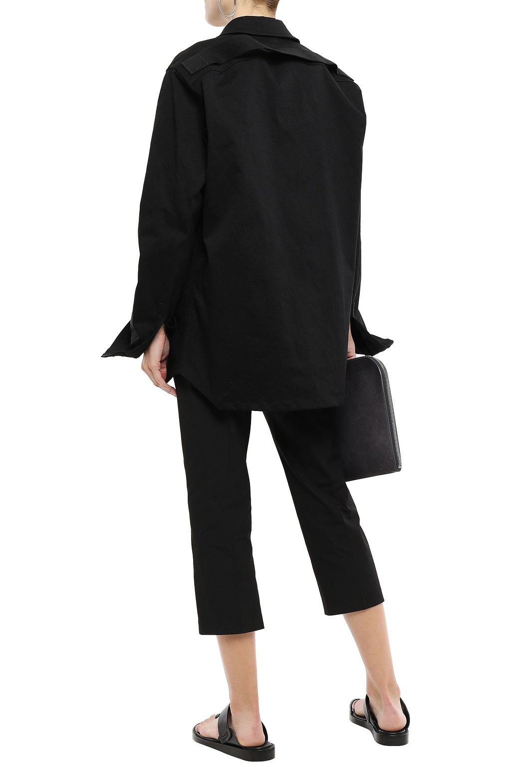 RICK OWENS Strap-detailed stretch-drill jacket
