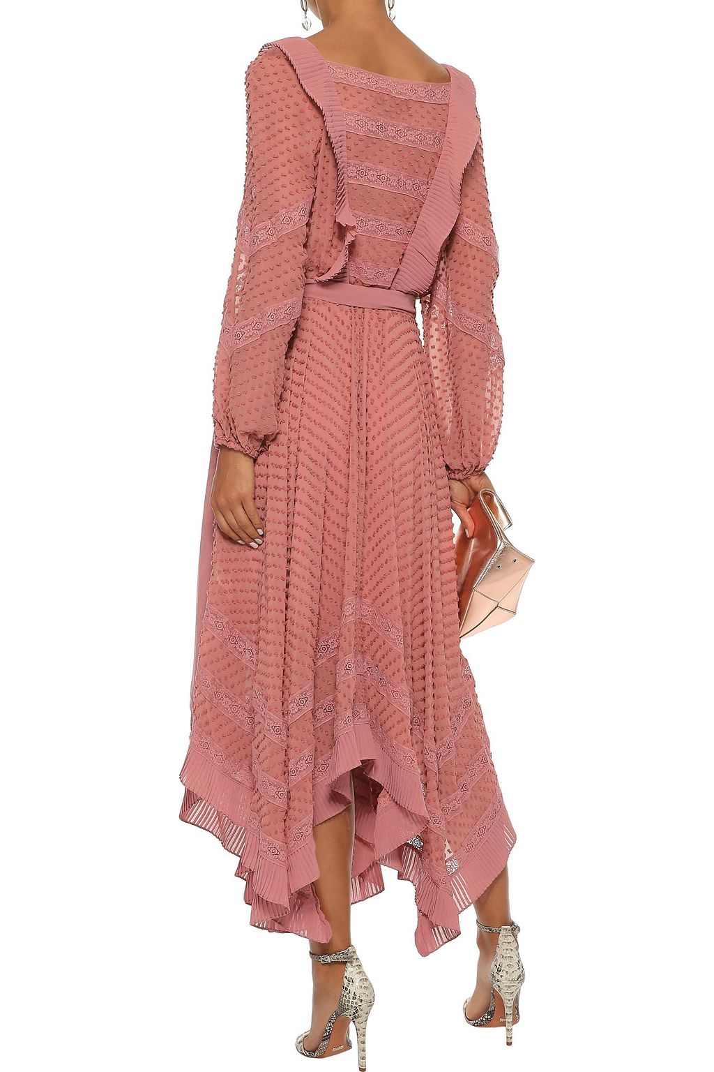 silk chiffon midi dress