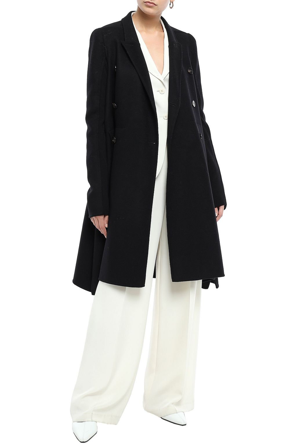 RICK OWENS Double-breasted wool-blend felt coat