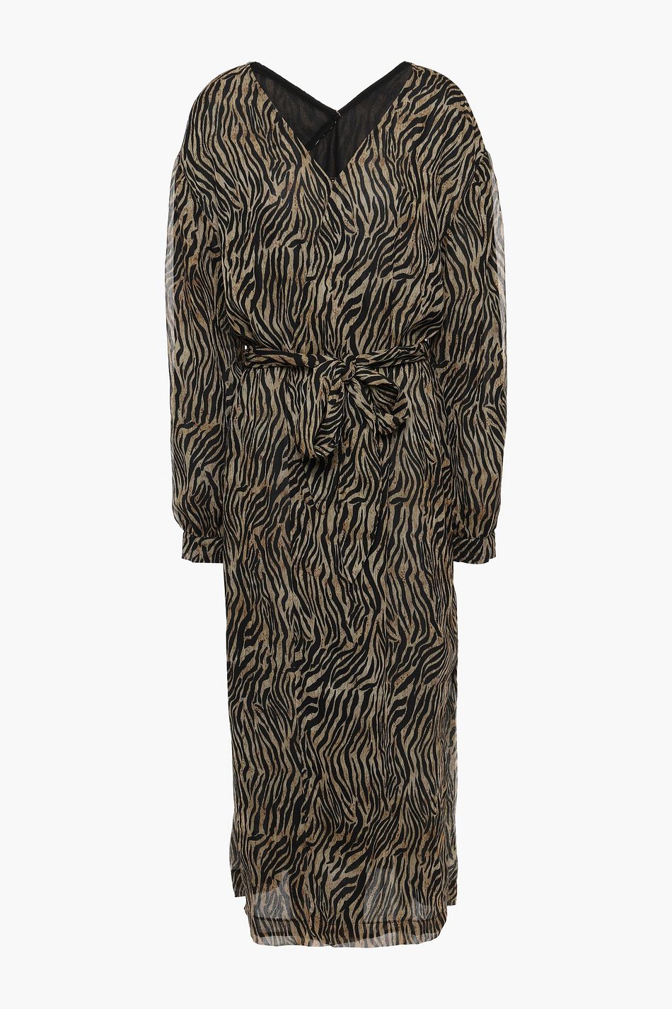 oasis animal wrap dress