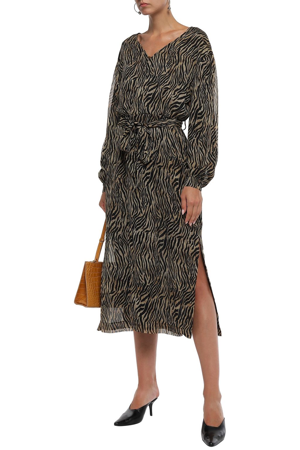 leopard wrap midi dress oasis