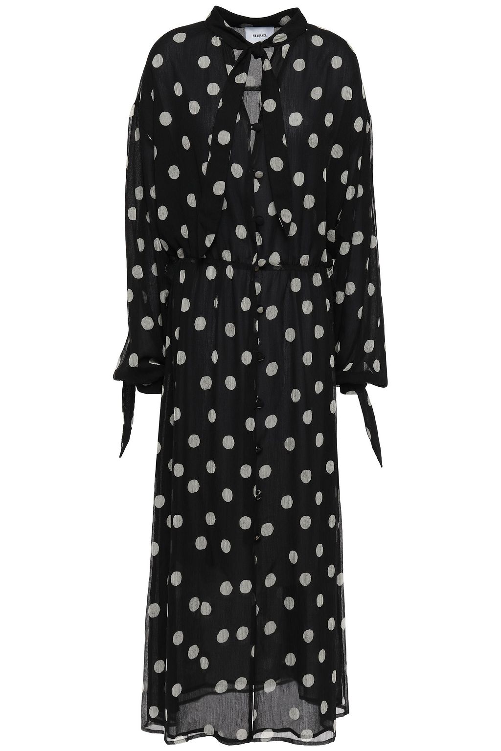 nanushka polka dot dress