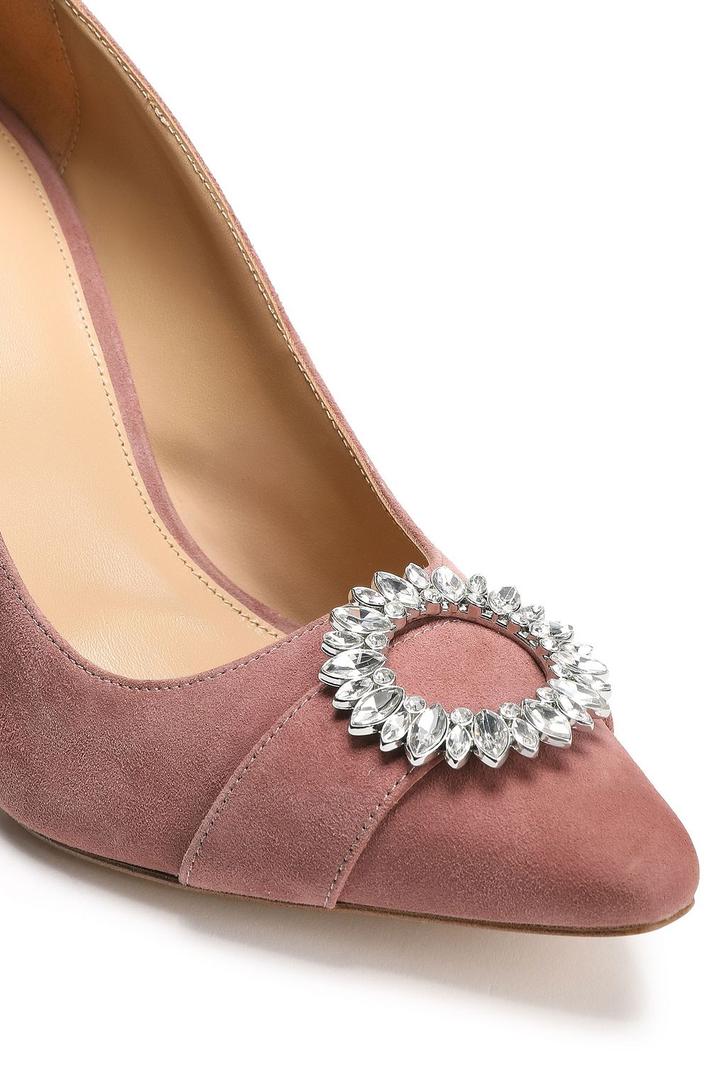 MICHAEL MICHAEL KORS Crystal-embellished suede pumps