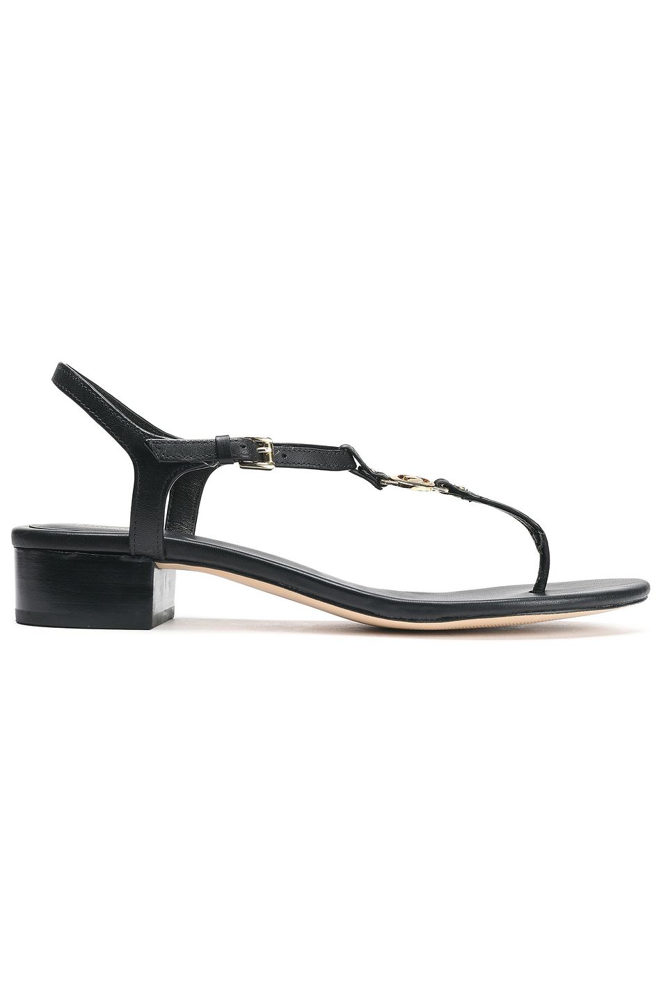 mk black flat sandals