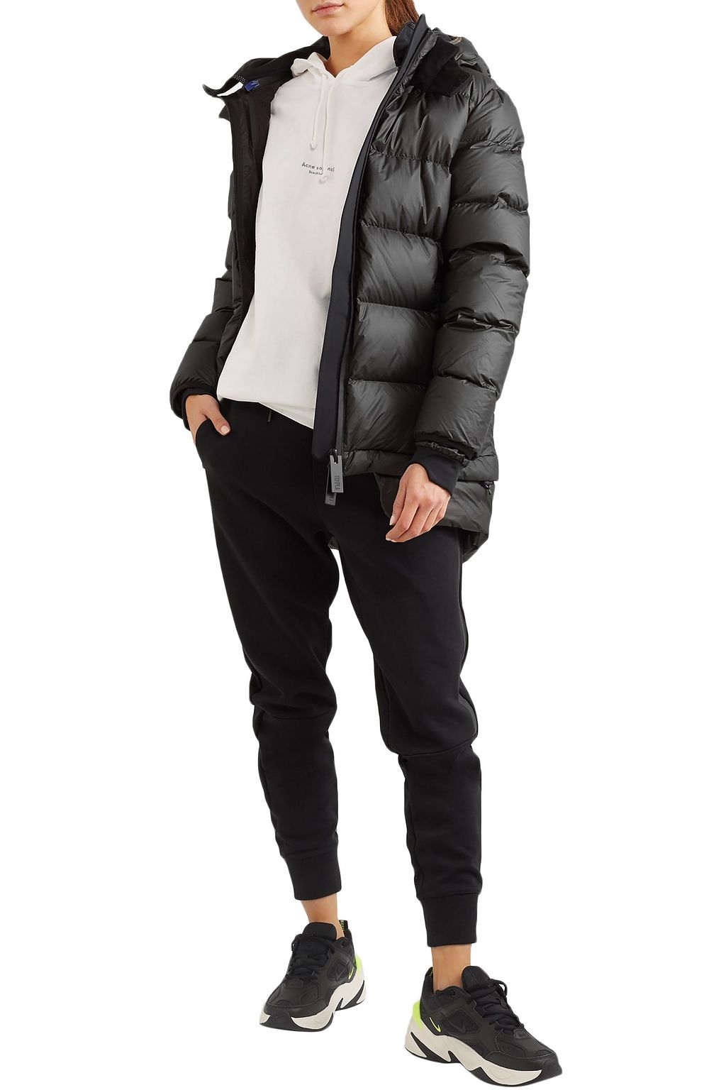 TEMPLA Quilted shell hooded down jacket