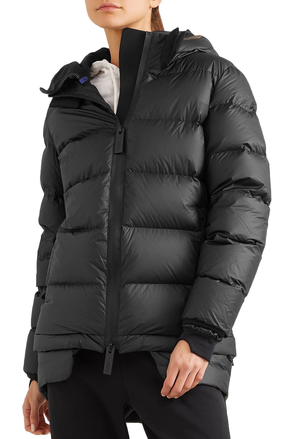 TEMPLA Quilted shell hooded down jacket