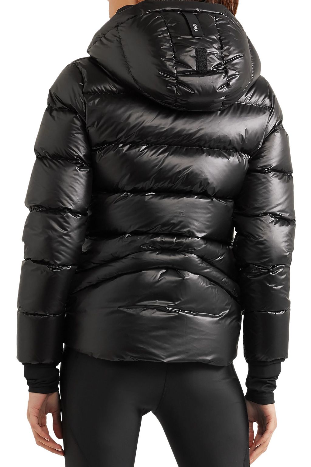 TEMPLA 10k Nano Gloss quilted shell hooded down jacket