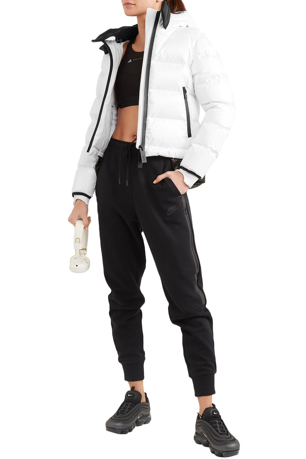 TEMPLA 10k Nano Gloss quilted shell hooded down jacket
