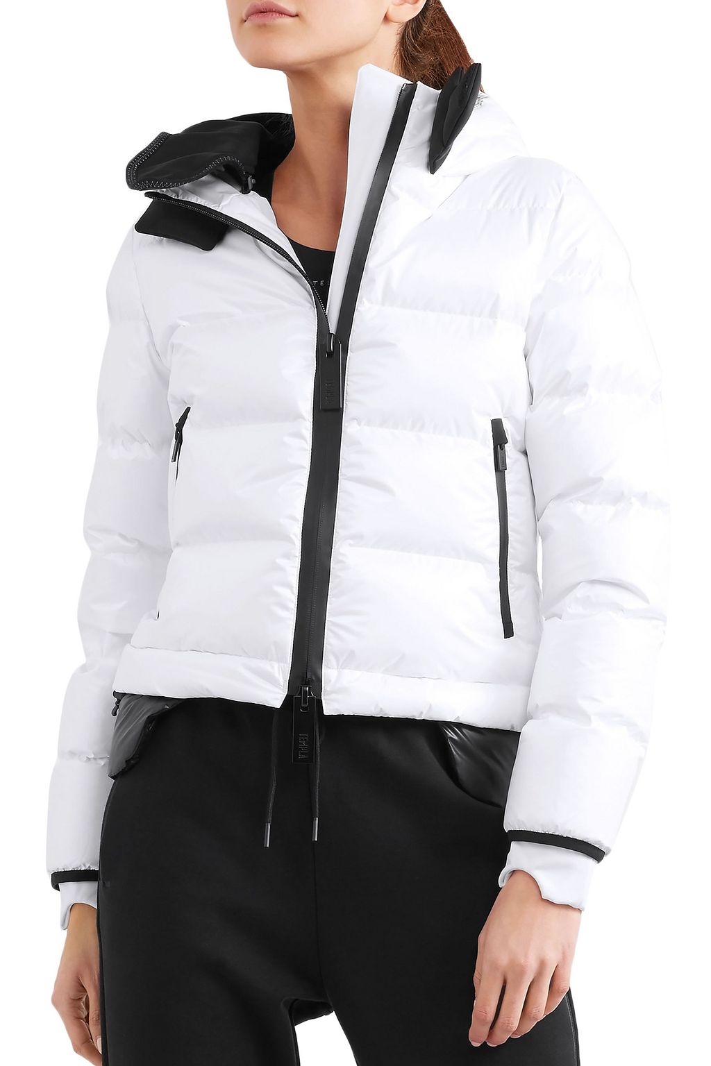 TEMPLA 10k Nano Gloss quilted shell hooded down jacket