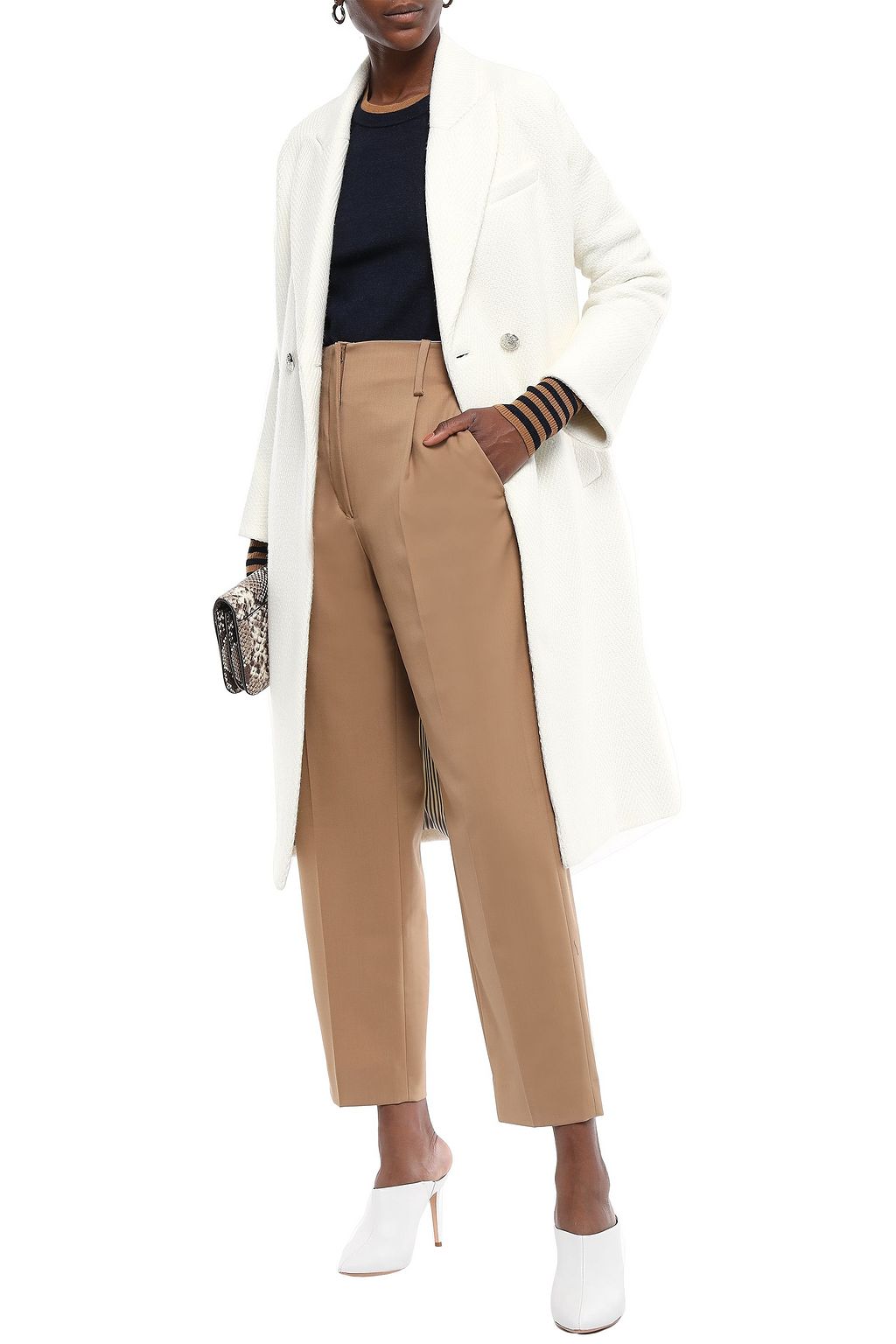 VERONICA BEARD Fiona double-breasted wool-blend tweed coat