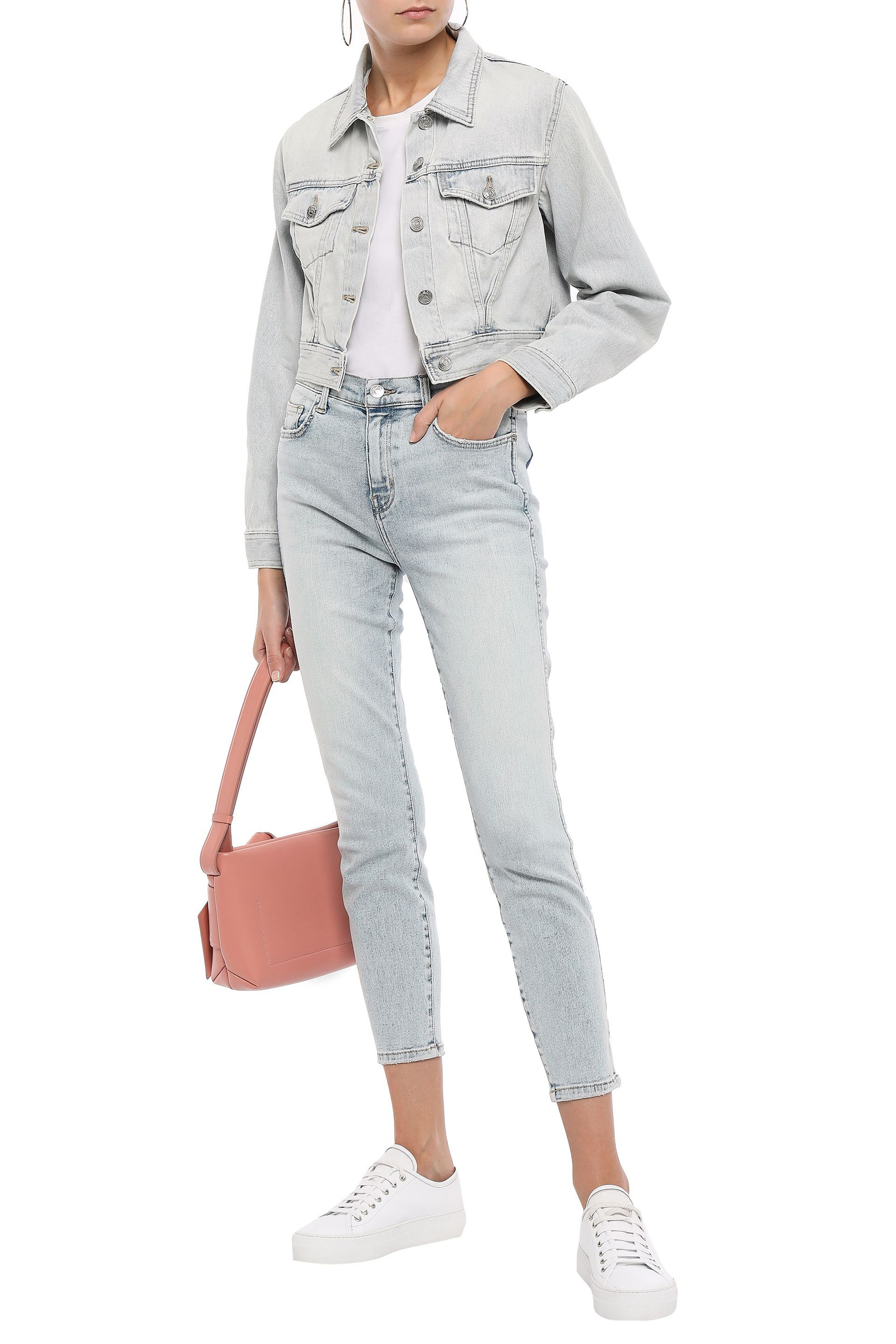CURRENT/ELLIOTT Cropped denim jacket