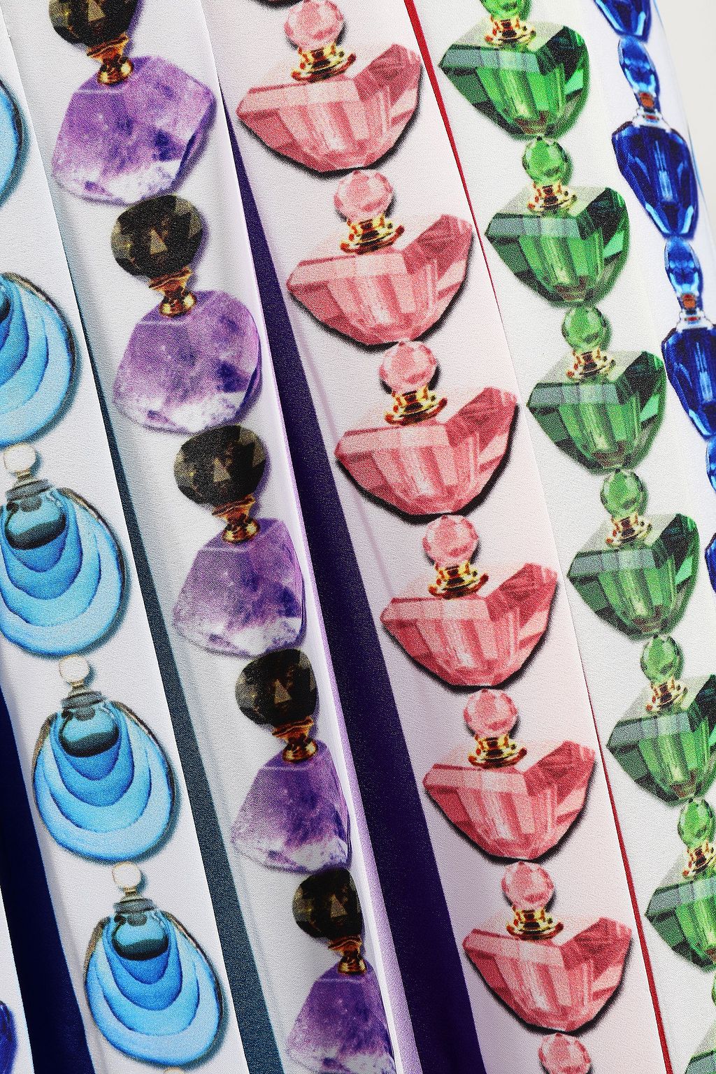 MARY KATRANTZOU Pleated crepe de chine maxi skirt