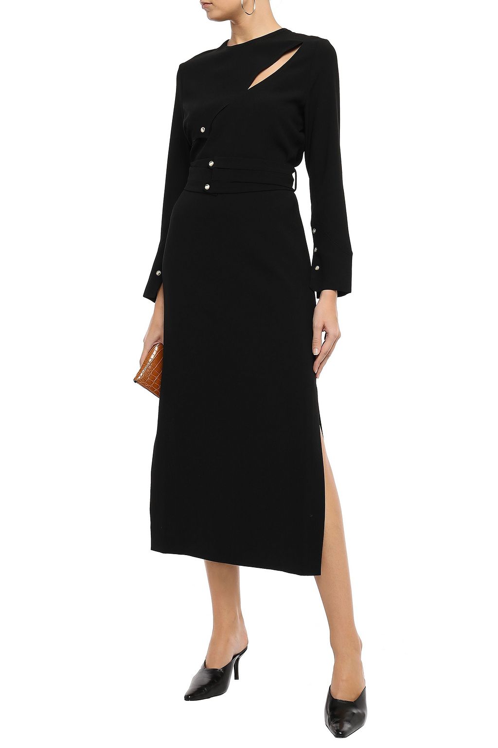 NANUSHKA Daria cutout satin-crepe midi dress