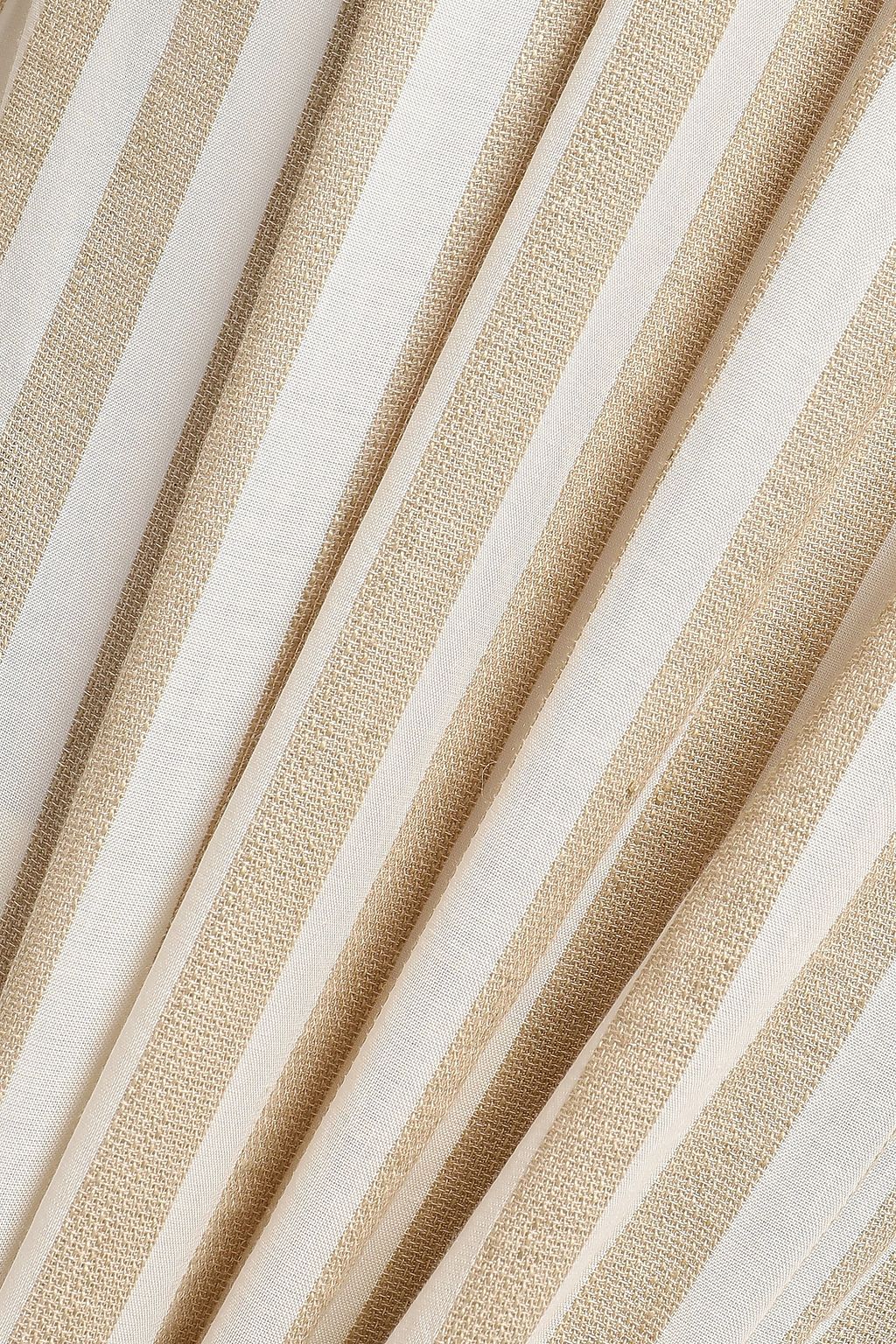NANUSHKA Tala striped cotton and linen-blend midi dress