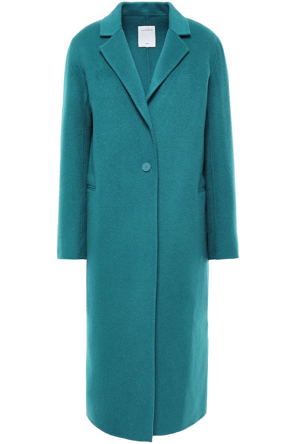 teal wool coat