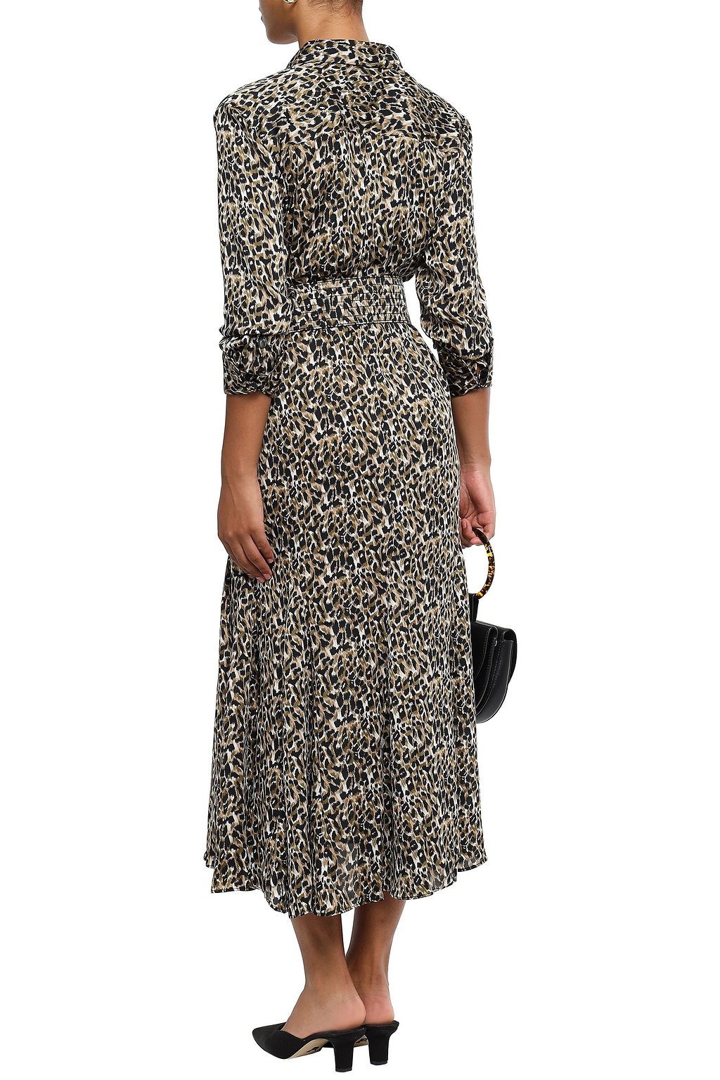 EQUIPMENT Lenora leopard-print washed-crepe midi dress