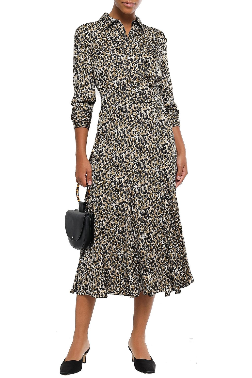 EQUIPMENT Lenora leopard-print washed-crepe midi dress