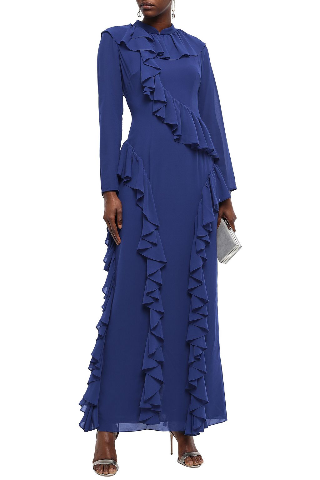 MIKAEL AGHAL Ruffled chiffon gown