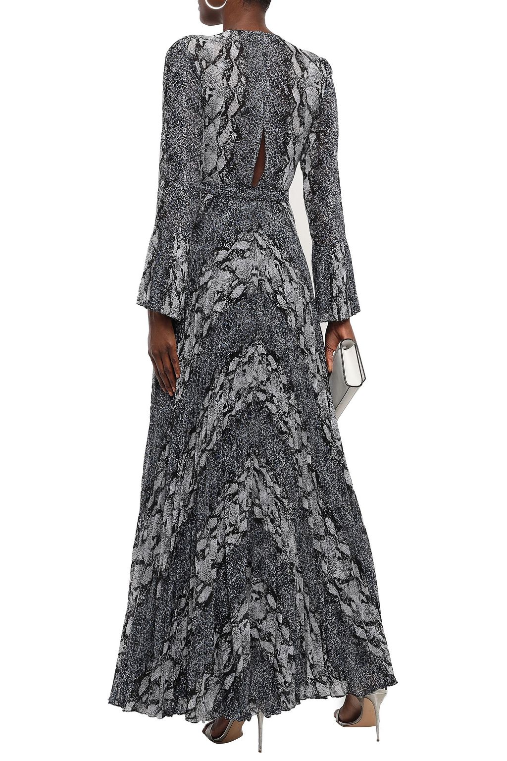 MIKAEL AGHAL Pleated georgette gown