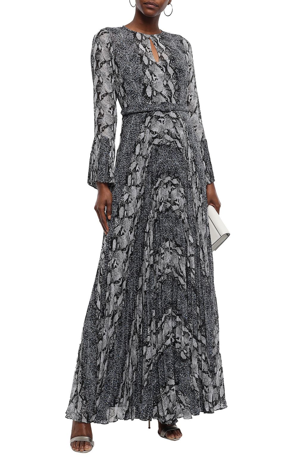 MIKAEL AGHAL Pleated georgette gown