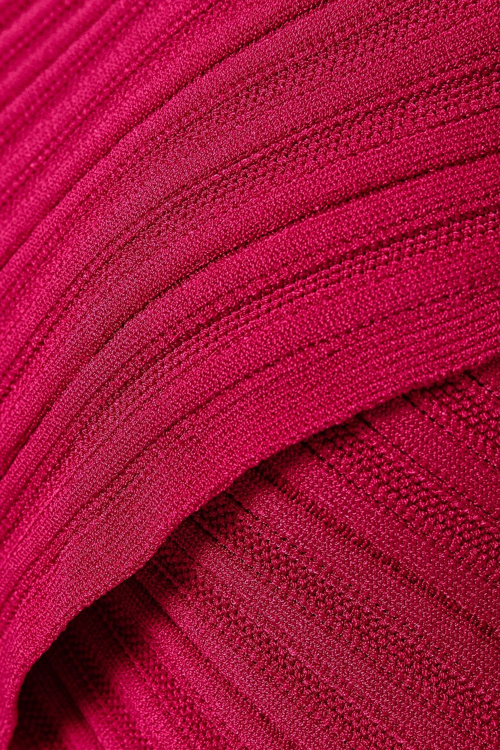 CUSHNIE Cutout ribbed-knit mini dress
