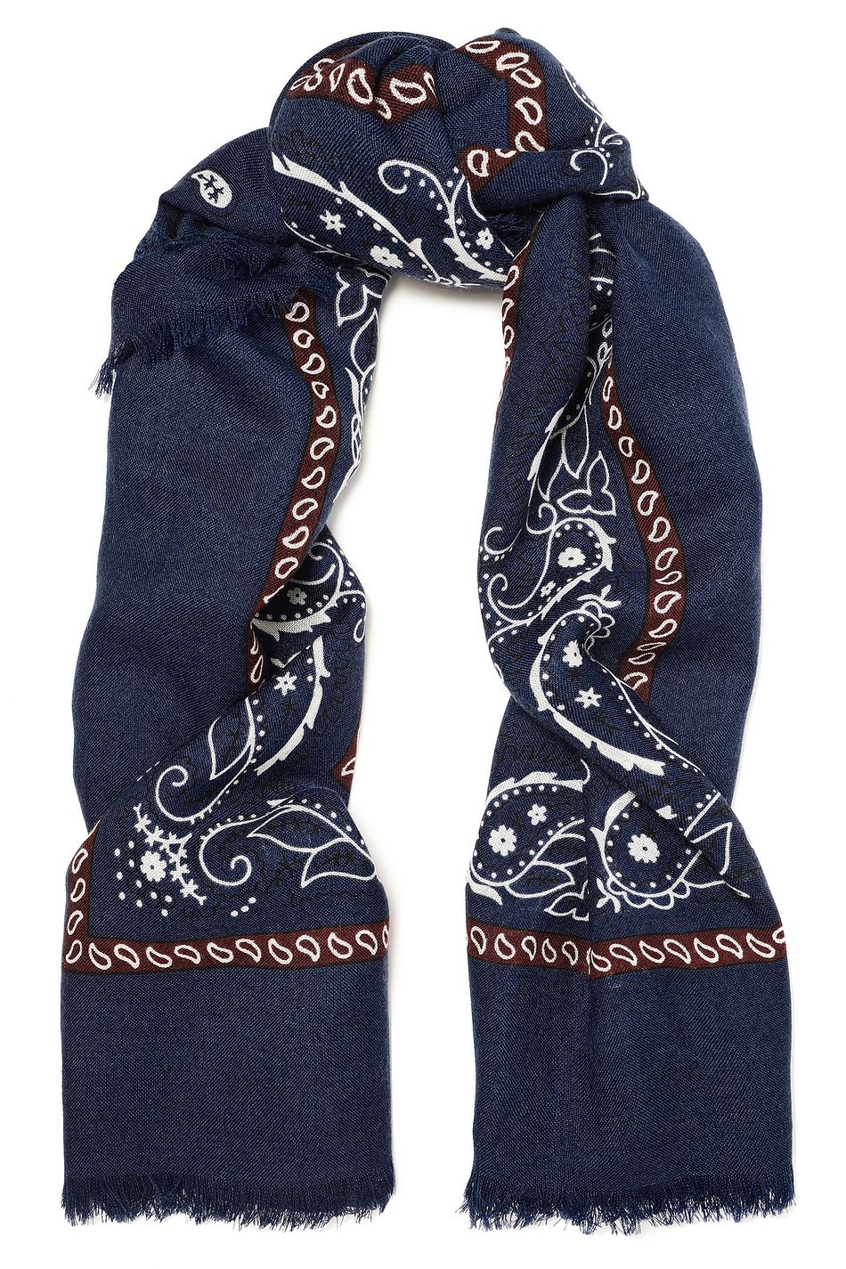 printed wool scarf