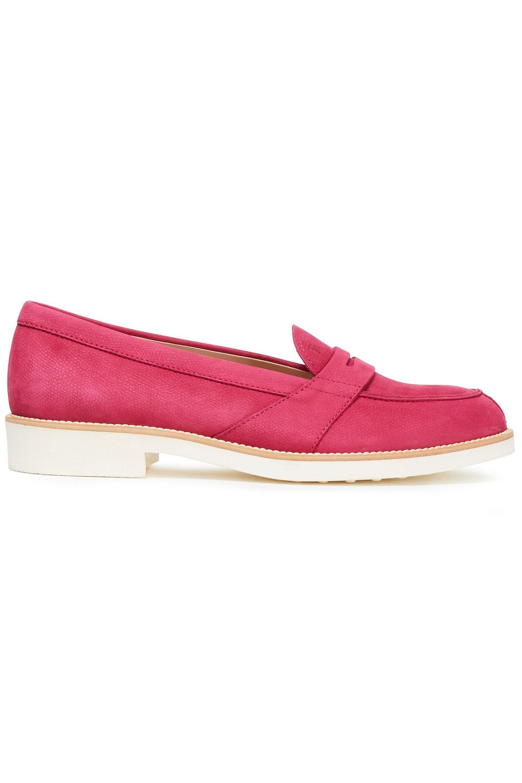 magenta loafers