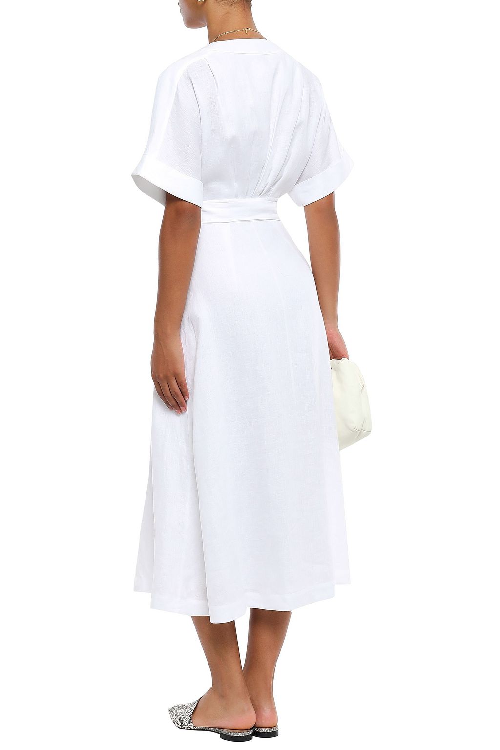 EQUIPMENT Nauman belted linen midi dress