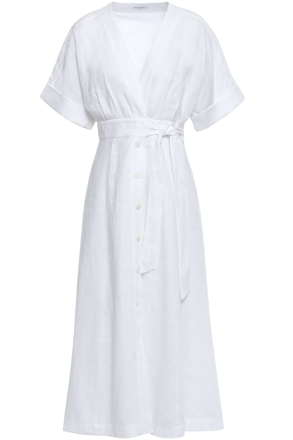 belted linen dress