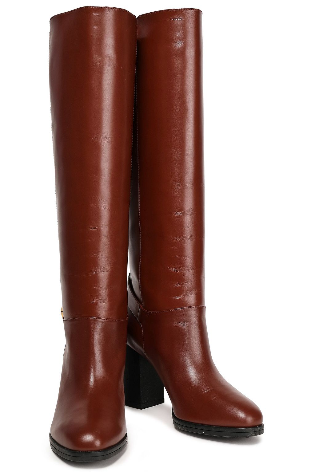 TOD'S Buckled leather knee boots