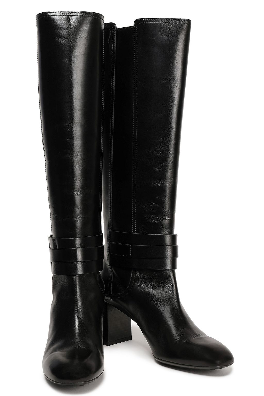 TOD'S Glossed-leather knee boots