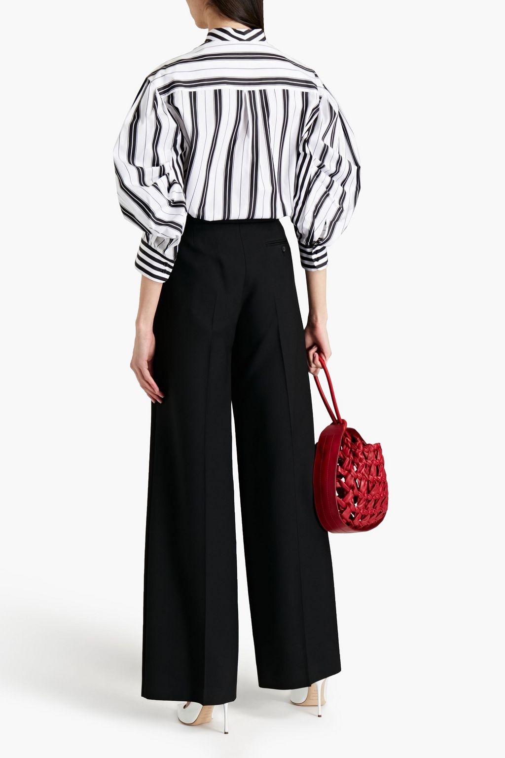 MCQUEEN Wool-blend wide-leg pants