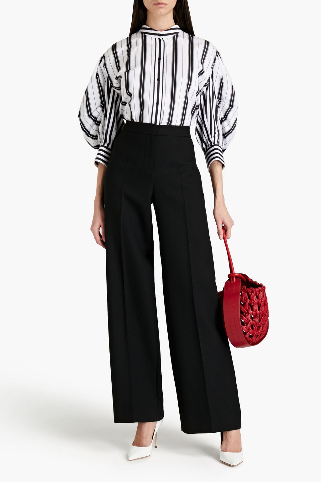 MCQUEEN Wool-blend wide-leg pants
