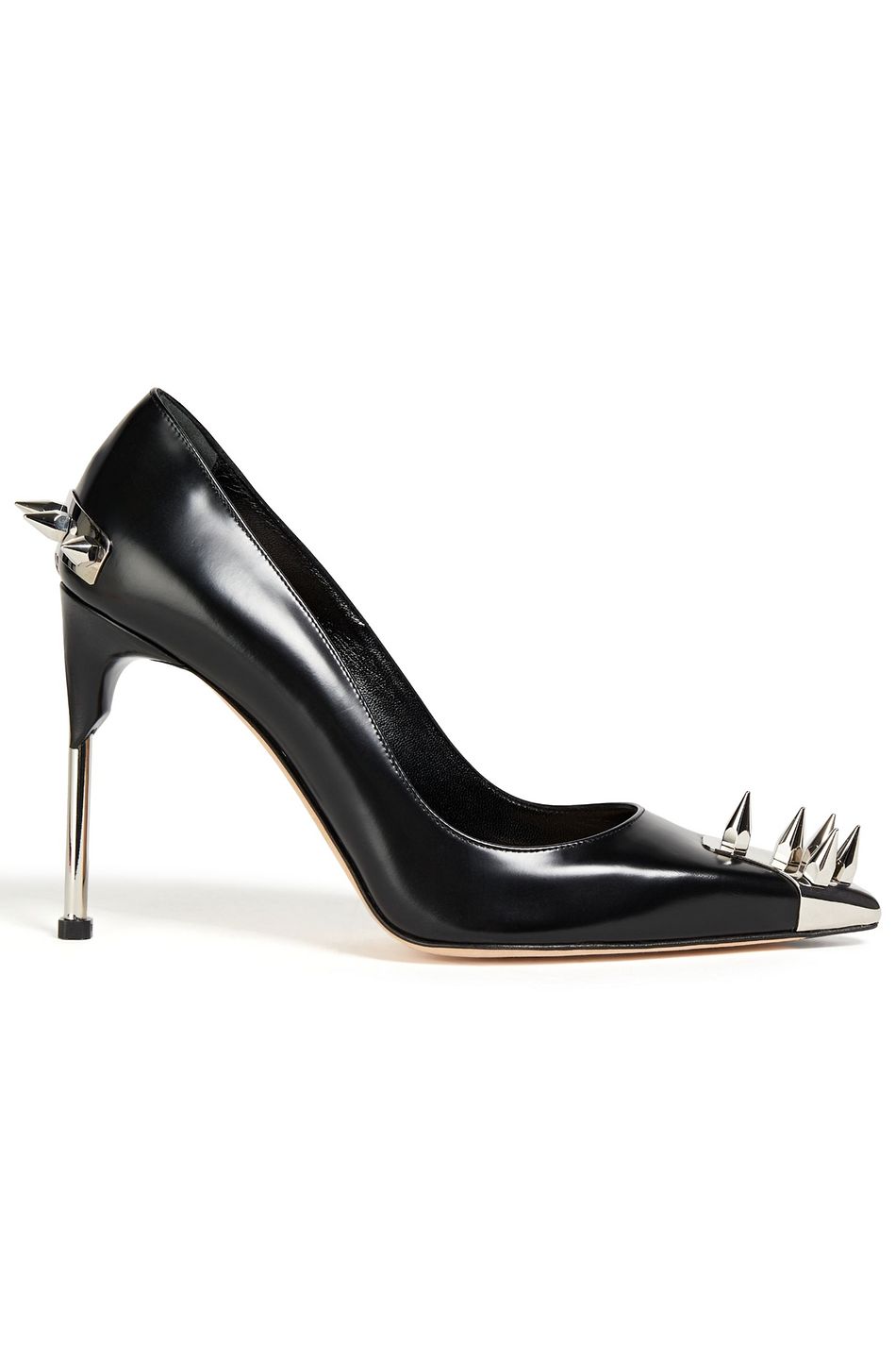 Black Spikeembellished leather pumps ALEXANDER MCQUEEN THE