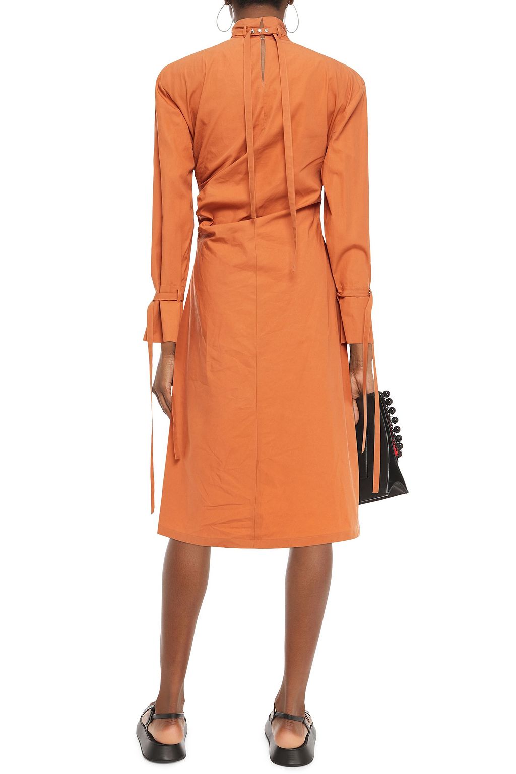 ACNE STUDIOS Gathered cotton midi dress