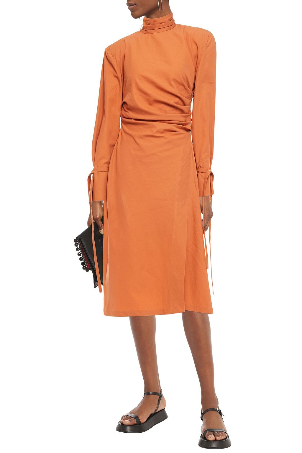 ACNE STUDIOS Gathered cotton midi dress