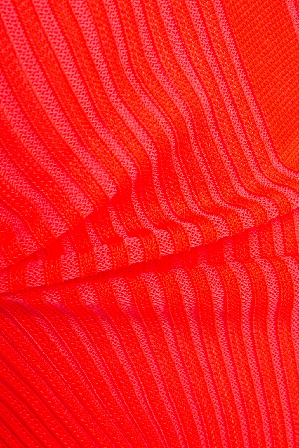 ACNE STUDIOS Neon ribbed-knit turtleneck top