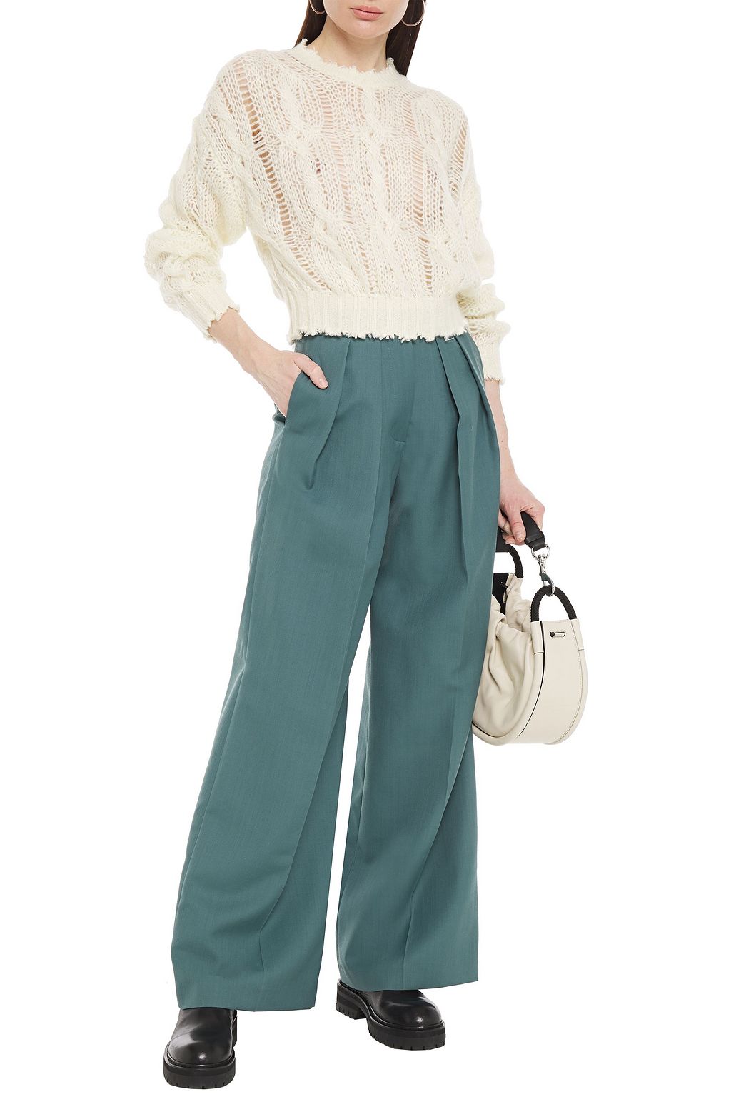ACNE STUDIOS Pleated woven wide-leg pants
