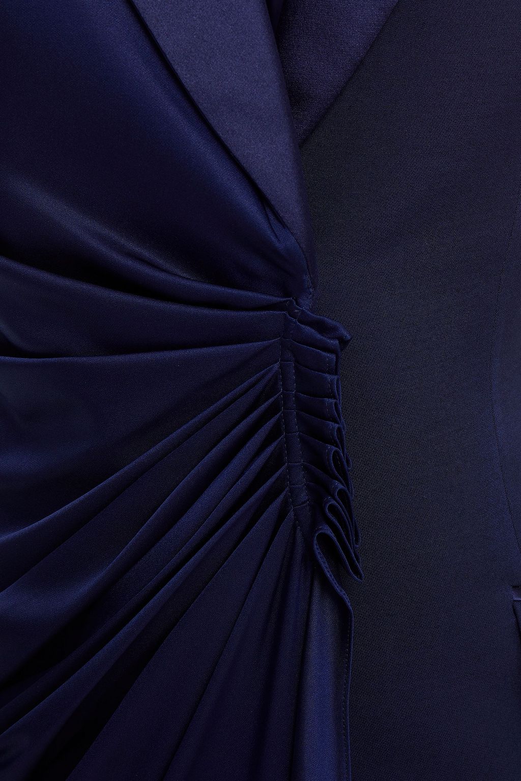 MCQUEEN Drapierte Weste mit Einsätzen aus Seidensatin und einer Wollmischung